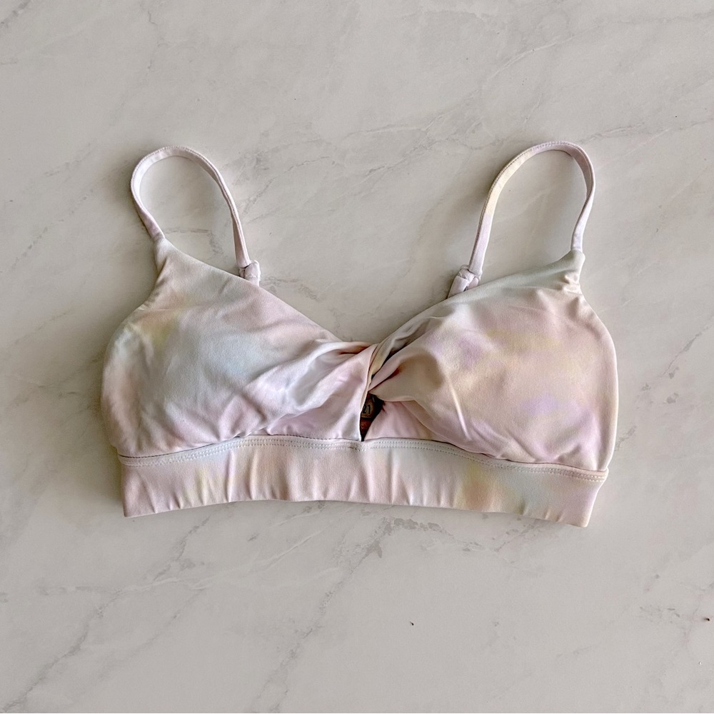 Forever 21 Twist Front Watercolor Pastel Sports Bra | Size S